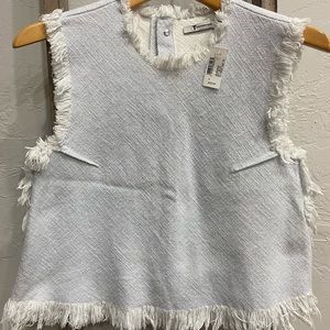 Alexander Wang NWT sleeveless frayed crop top